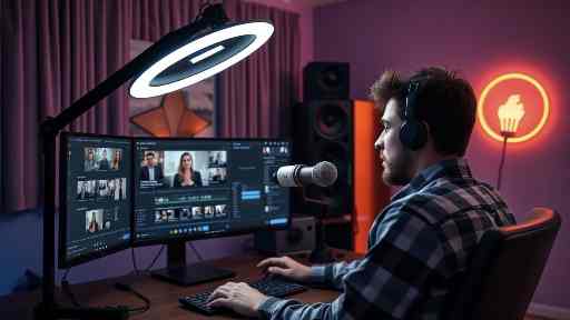youtube creator editing content on desktop