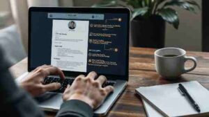 A student using an AI resume optimizer to get past ATS filters for a high-paying remote internship.