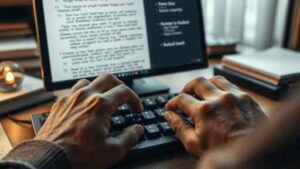 A person using the best free AI tools like Claude and Gemini on a laptop to save money on subscriptions in 2026