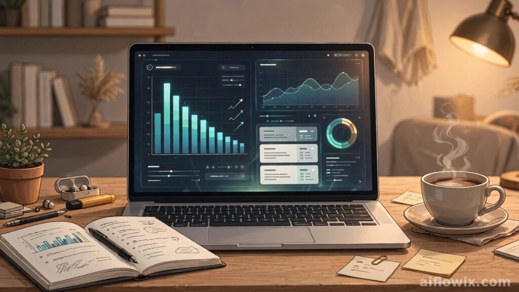 Contentpen 2.0 launch: laptop showing an AI blogging and SEO dashboard