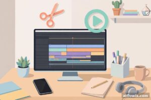How to create faceless YouTube videos with AI tools - step-by-step video editing workflow