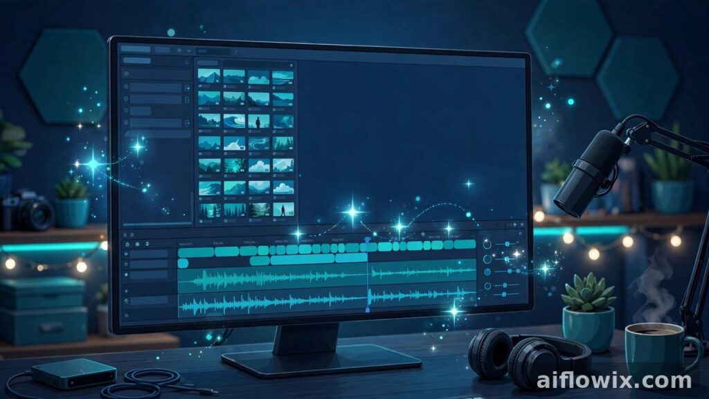 Filmora 16 AI video editing features on a modern video editing timeline