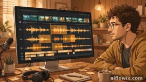 Filmora 16 AI silence detection and smart captions on a video timeline