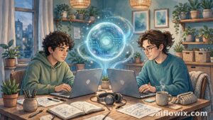 Student and freelancer using Gemini 4 Argon AI for study and work