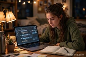 Student using free Gemini Auto mode with effort levels for study work
