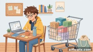 Student freelancer using Google Universal Cart — single cart combining boxes from several stores