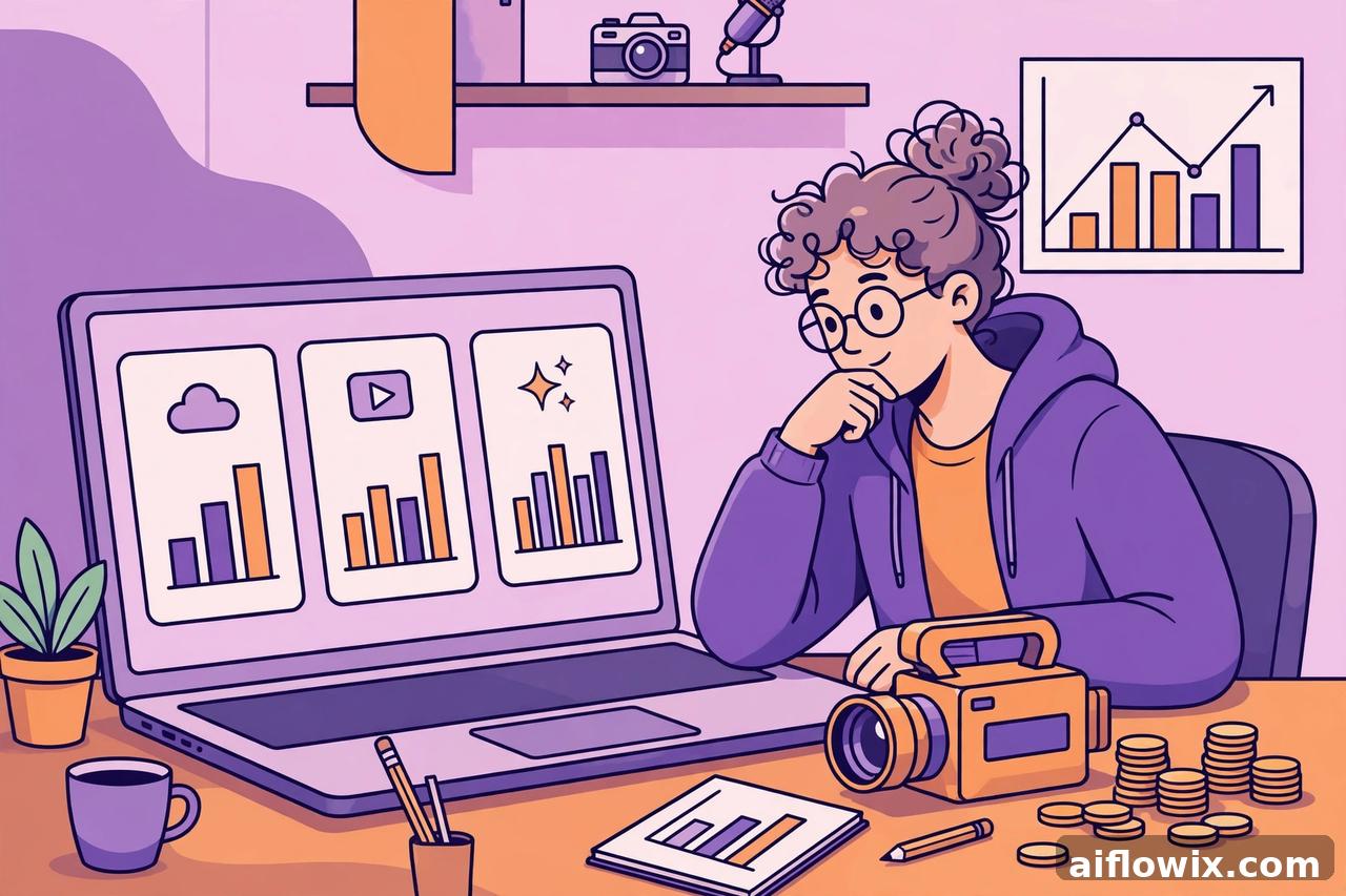 InVideo AI pricing plans 2026 — comparing subscription plans on a laptop