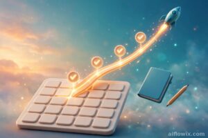 Simple 30-day plan to make money with AI writing as a student, with weekly milestone checkmarks