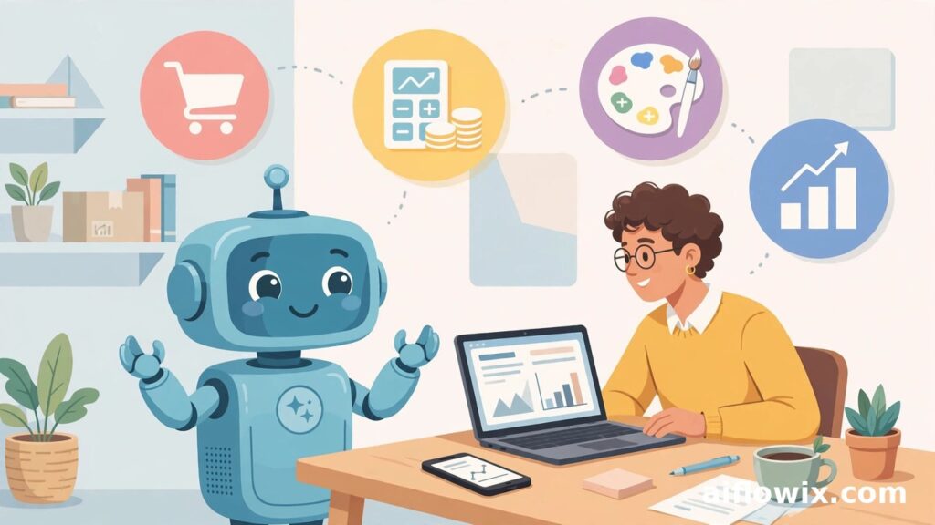 Meta Muse AI agent for small business helping an owner at a desk
