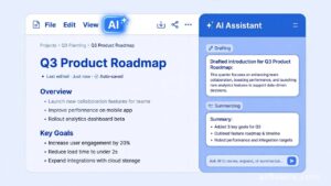 The new AI tab in ONLYOFFICE 10.0 AI tools drafting text inside a document